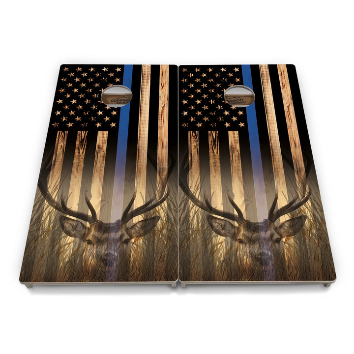 First Responder Rustic Flag Cornhole Boards – Tournament Series