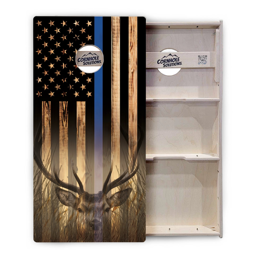 First Responder Rustic Flag Cornhole Boards – Tournament Series