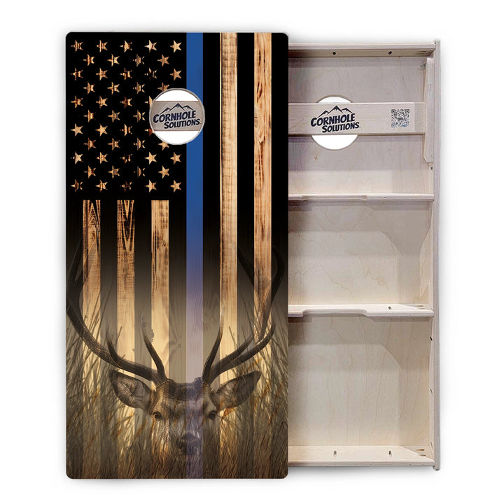First Responder Rustic Flag Cornhole Boards – Tournament Series