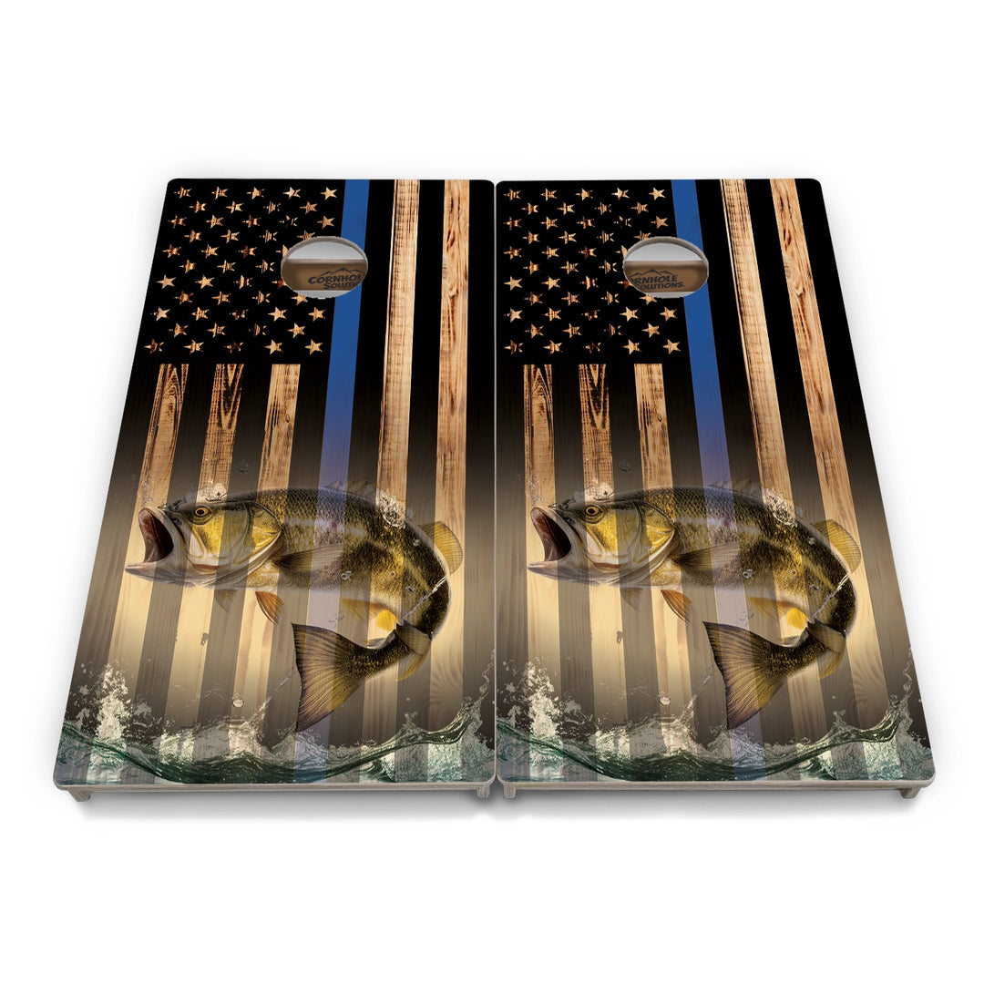 First Responder Rustic Flag Cornhole Boards – Tournament Series