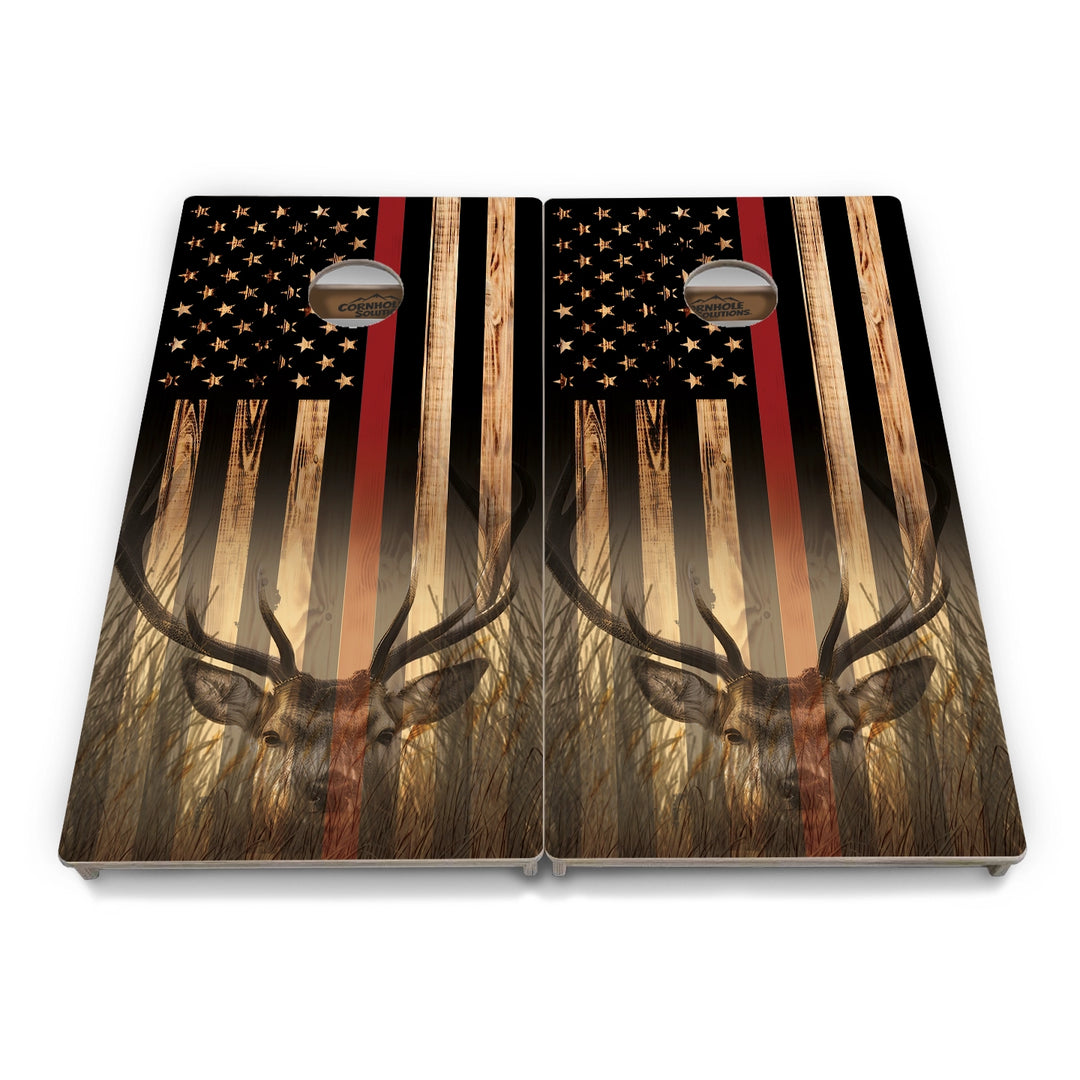 First Responder Rustic Flag Cornhole Boards – Tournament Series