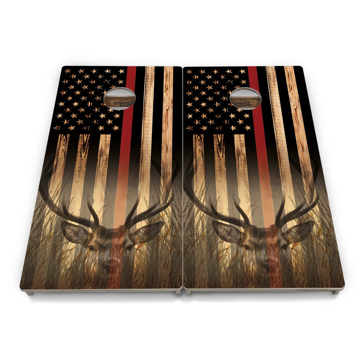 First Responder Rustic Flag Cornhole Boards – Tournament Series