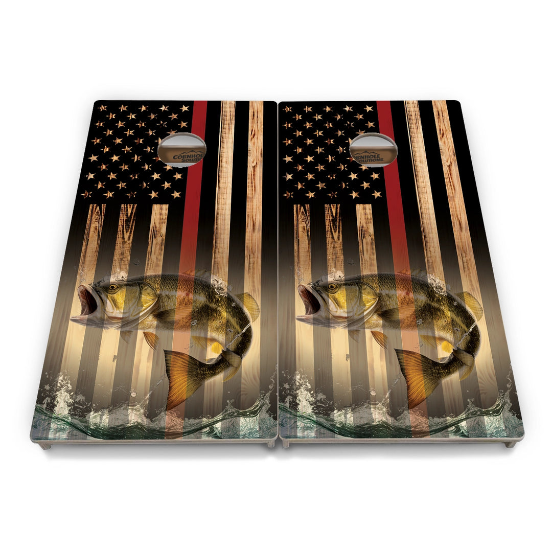 First Responder Rustic Flag Cornhole Boards – Tournament Series