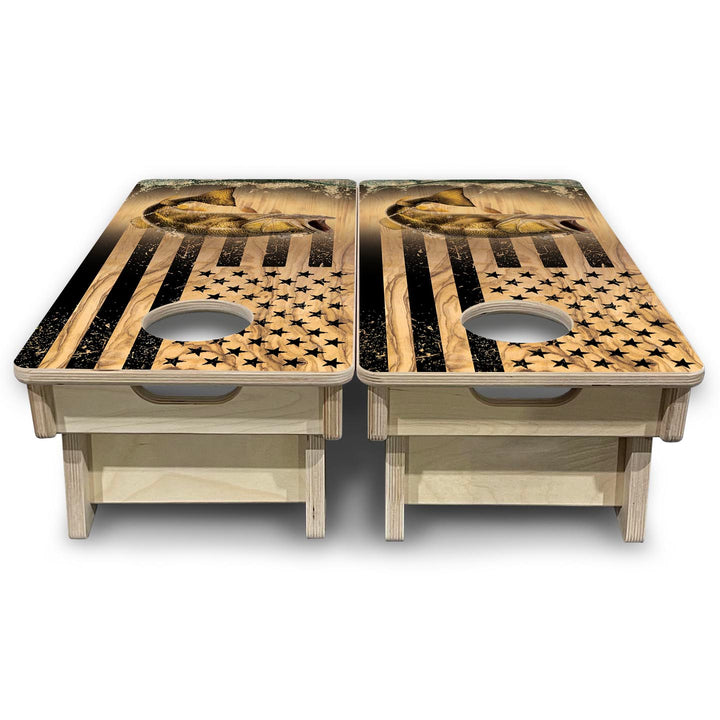 Light Wood Fish Flag - Mini or Vacation Size Cornhole Boards