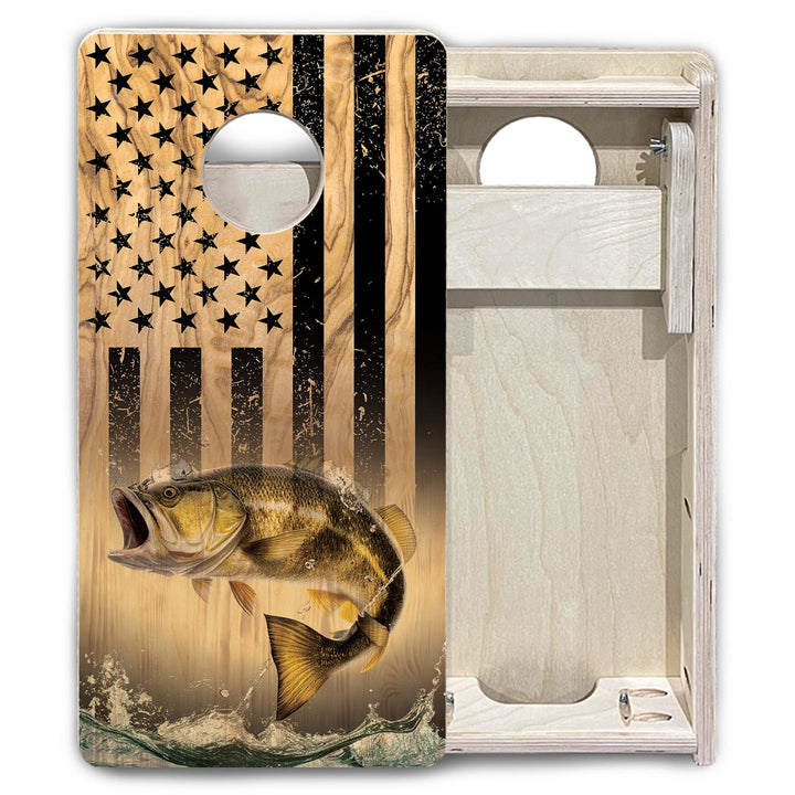 Light Wood Fish Flag - Mini or Vacation Size Cornhole Boards