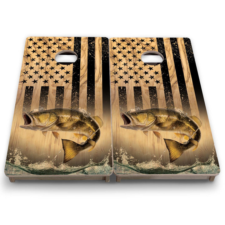 Light Wood Fish Flag - Mini or Vacation Size Cornhole Boards