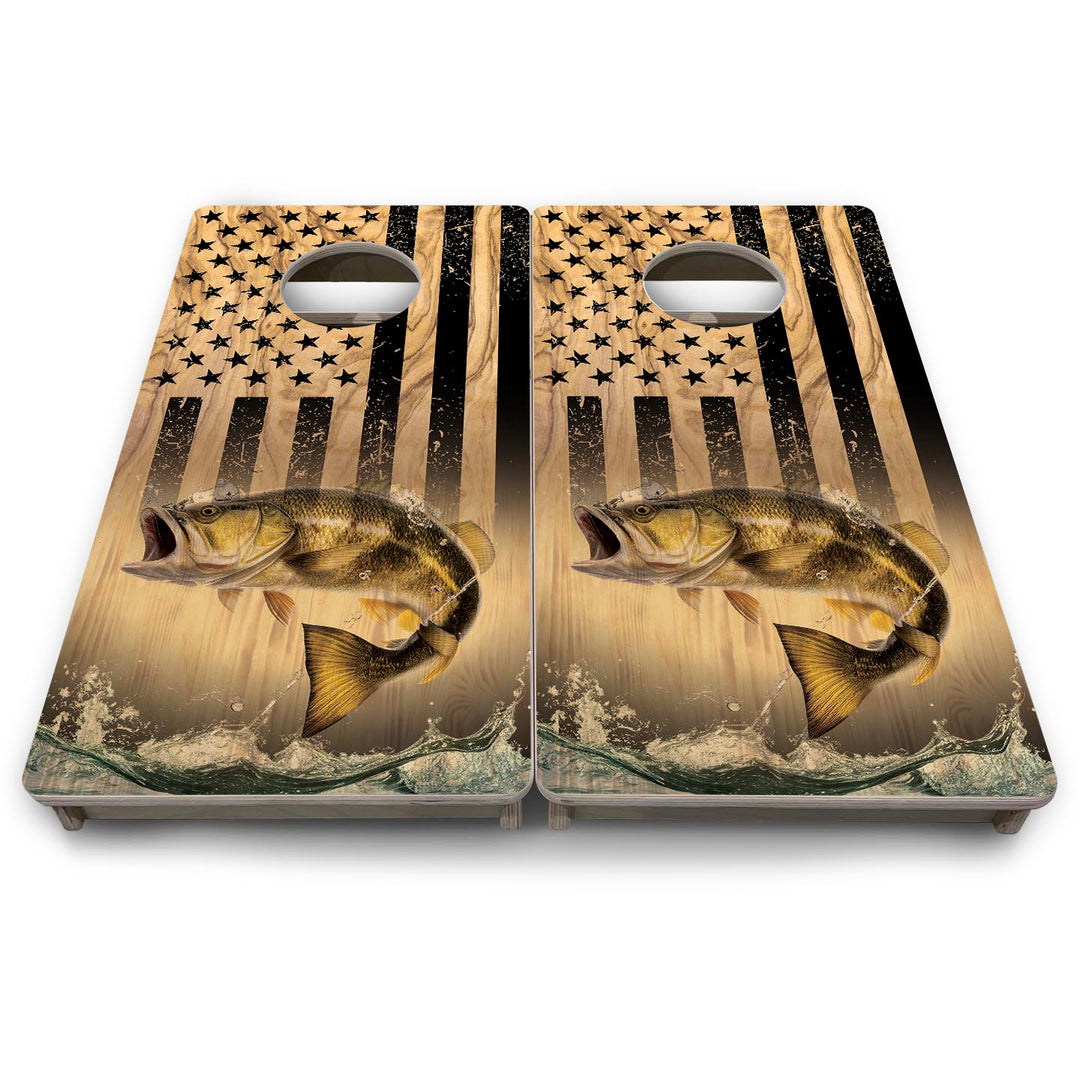Light Wood Fish Flag - Mini or Vacation Size Cornhole Boards