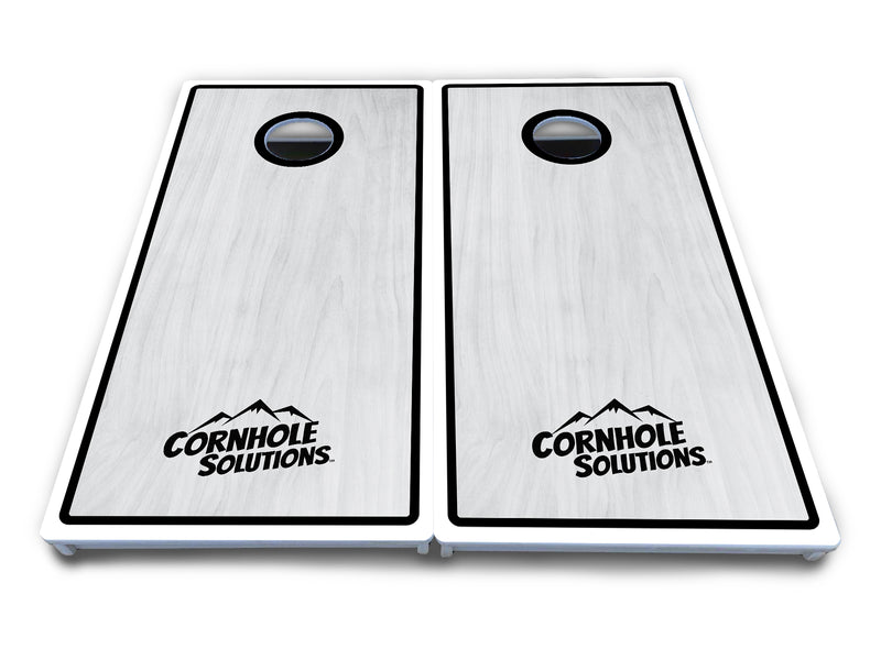 Waterproof - Red/Black Hole Ring Grey Wash Design Options - All Weather Boards "Outdoor Solution" 18mm(3/4")Direct UV Printed - Regulation 2' by 4' Cornhole Boards (Set of 2 Boards) Double Thick Legs, with Leg Brace & Dual Support Braces!