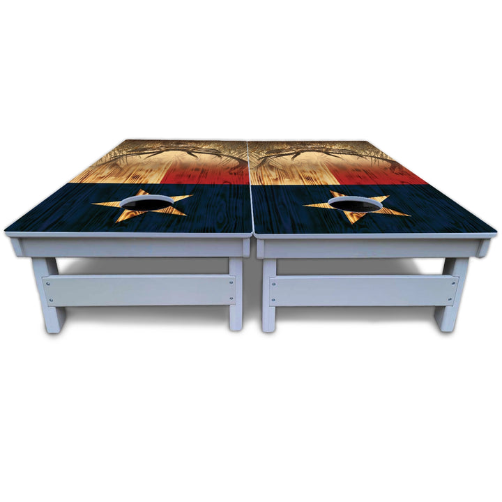 Texas Flag Deer & Fish Cornhole Boards - All Weather Series