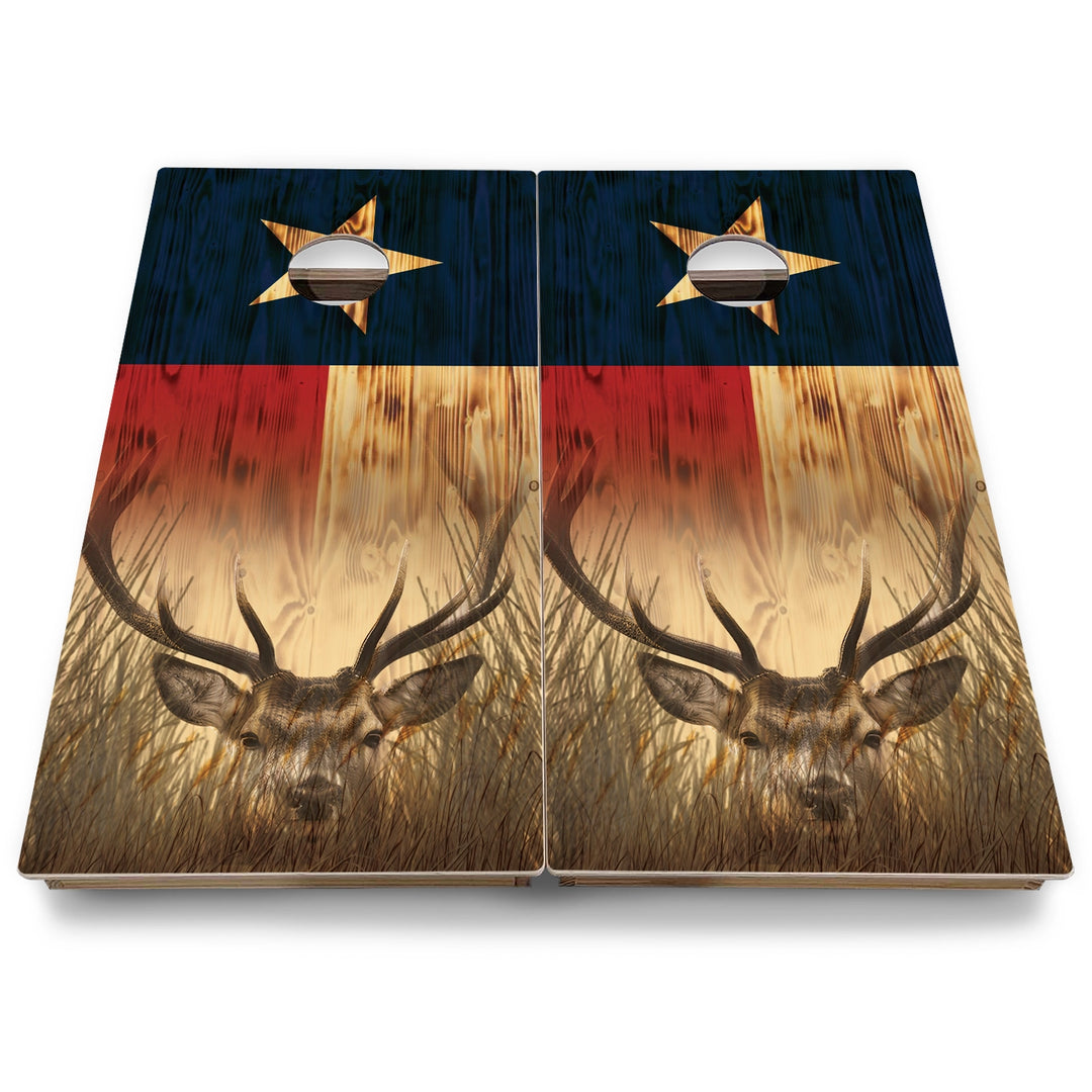 Hidden Deer & Fish Cornhole Boards - Backyard Series