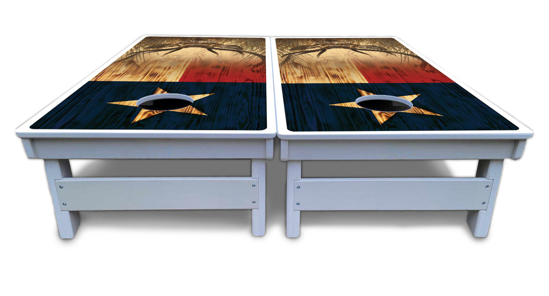 Texas Flag Deer & Fish Cornhole Boards - All Weather Series