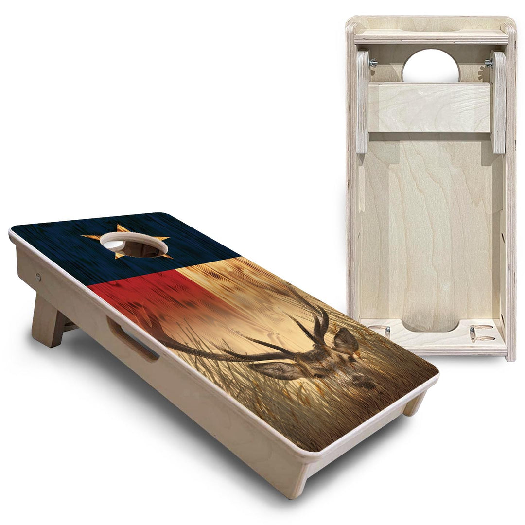 Texas Flag Deer - Mini or Vacation Size Cornhole Boards