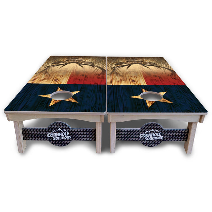 Texas Flag Deer & Fish Cornhole Boards – Pro Lite or Pro Elite