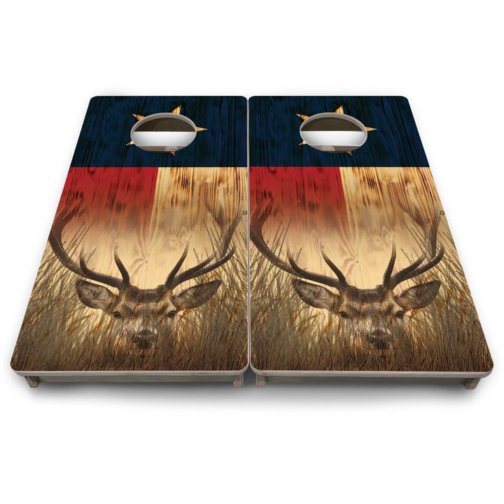 Texas Flag Deer - Mini or Vacation Size Cornhole Boards