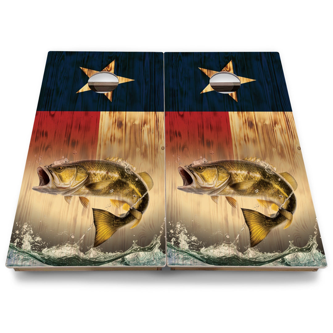 Hidden Deer & Fish Cornhole Boards - Backyard Series