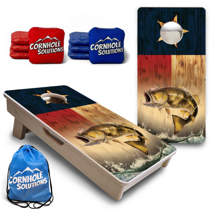 Texas Flag Fish - Mini or Vacation Size Cornhole Boards