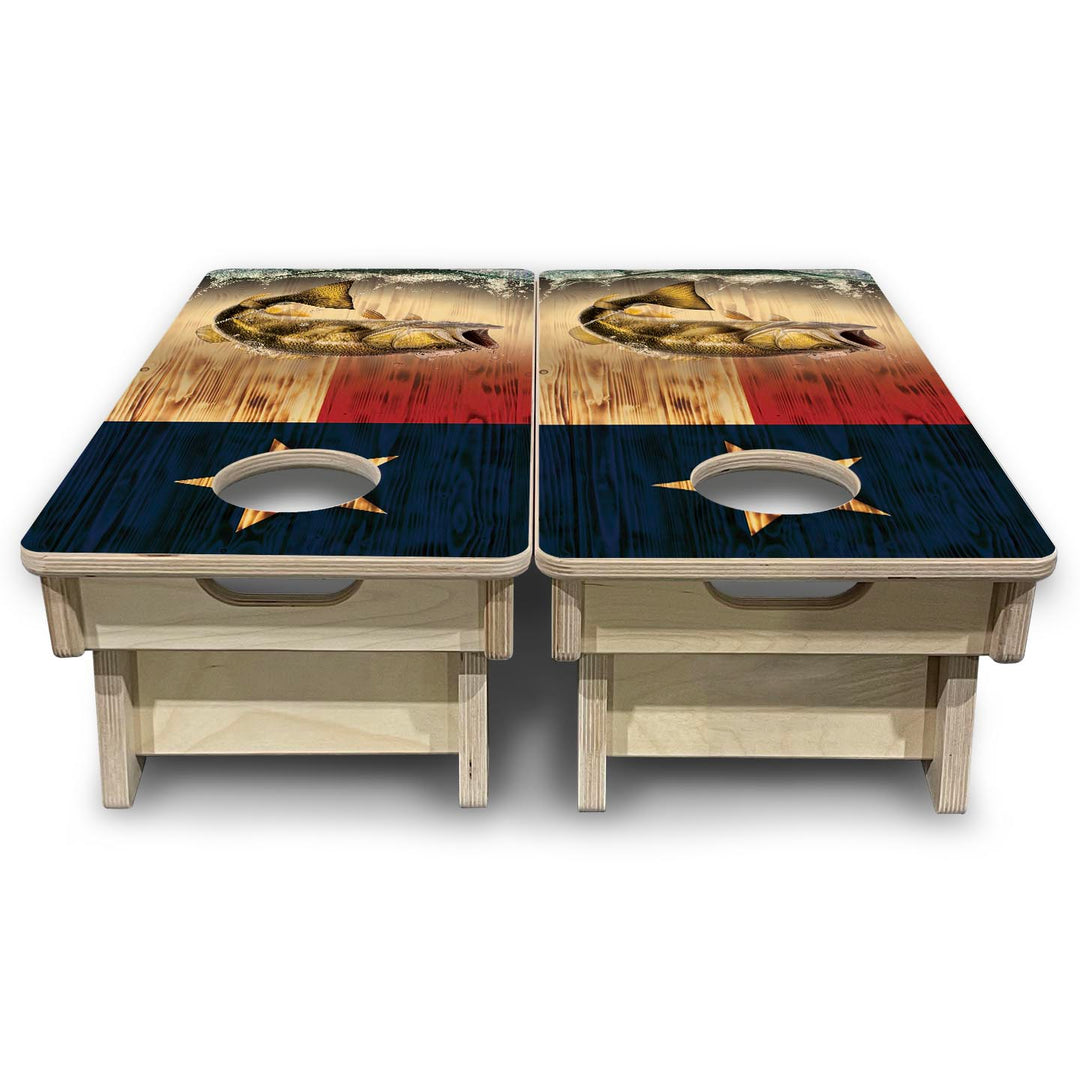Texas Flag Fish - Mini or Vacation Size Cornhole Boards