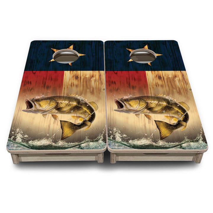 Texas Flag Fish - Mini or Vacation Size Cornhole Boards