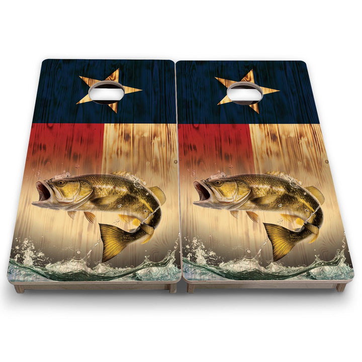Texas Flag Fish - Mini or Vacation Size Cornhole Boards