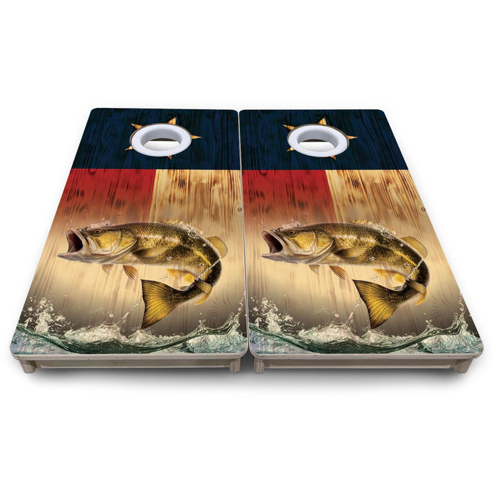 Texas Flag Fish - Mini or Vacation Size Cornhole Boards