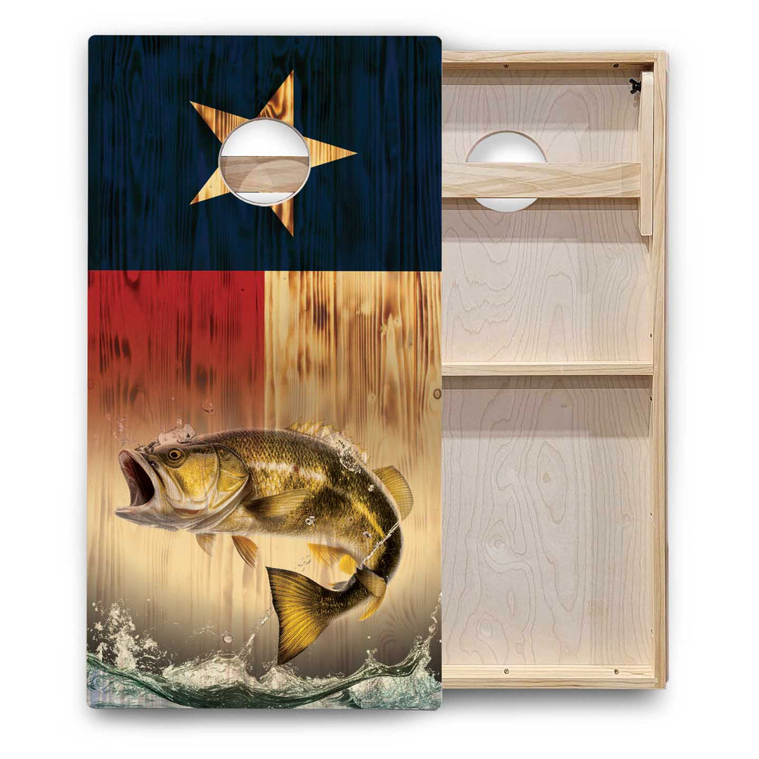 Hidden Deer & Fish Cornhole Boards - Backyard Series