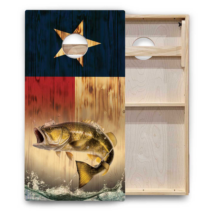 Hidden Deer & Fish Cornhole Boards - Backyard Series
