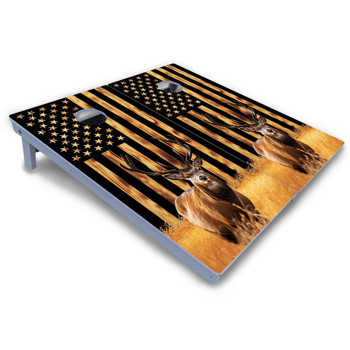 Colorful Deer & Fish Cornhole Boards - All Weather Series