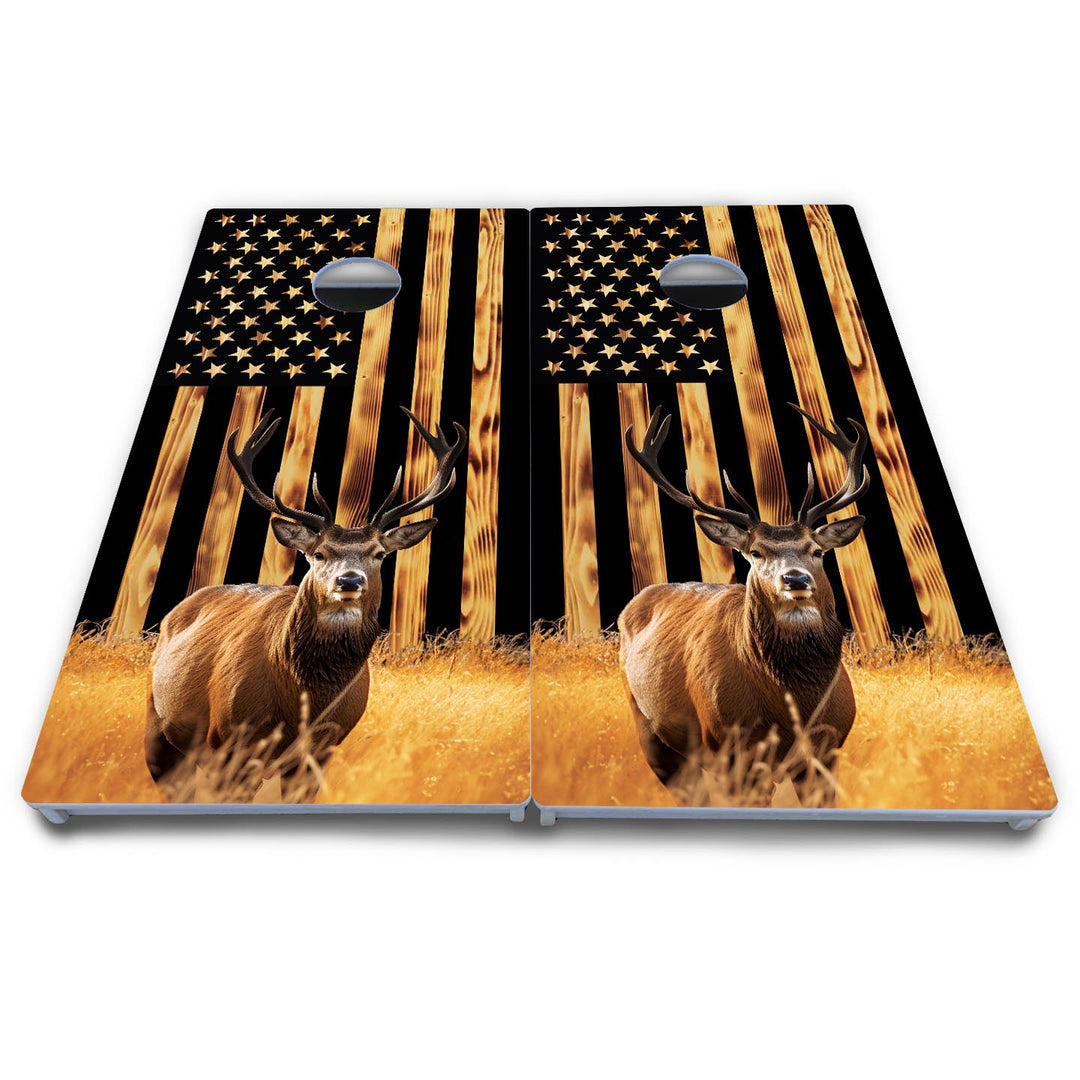Colorful Deer & Fish Cornhole Boards - All Weather Series