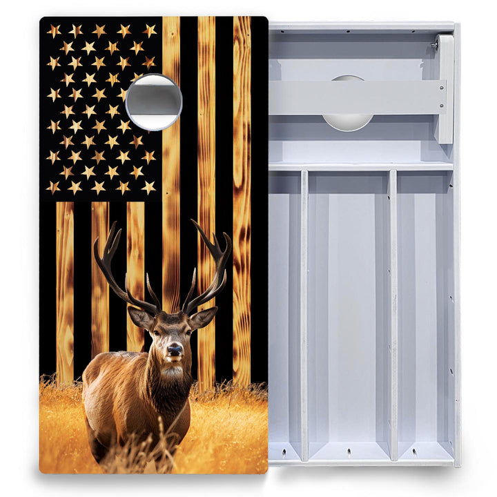 Colorful Deer & Fish Cornhole Boards - All Weather Series