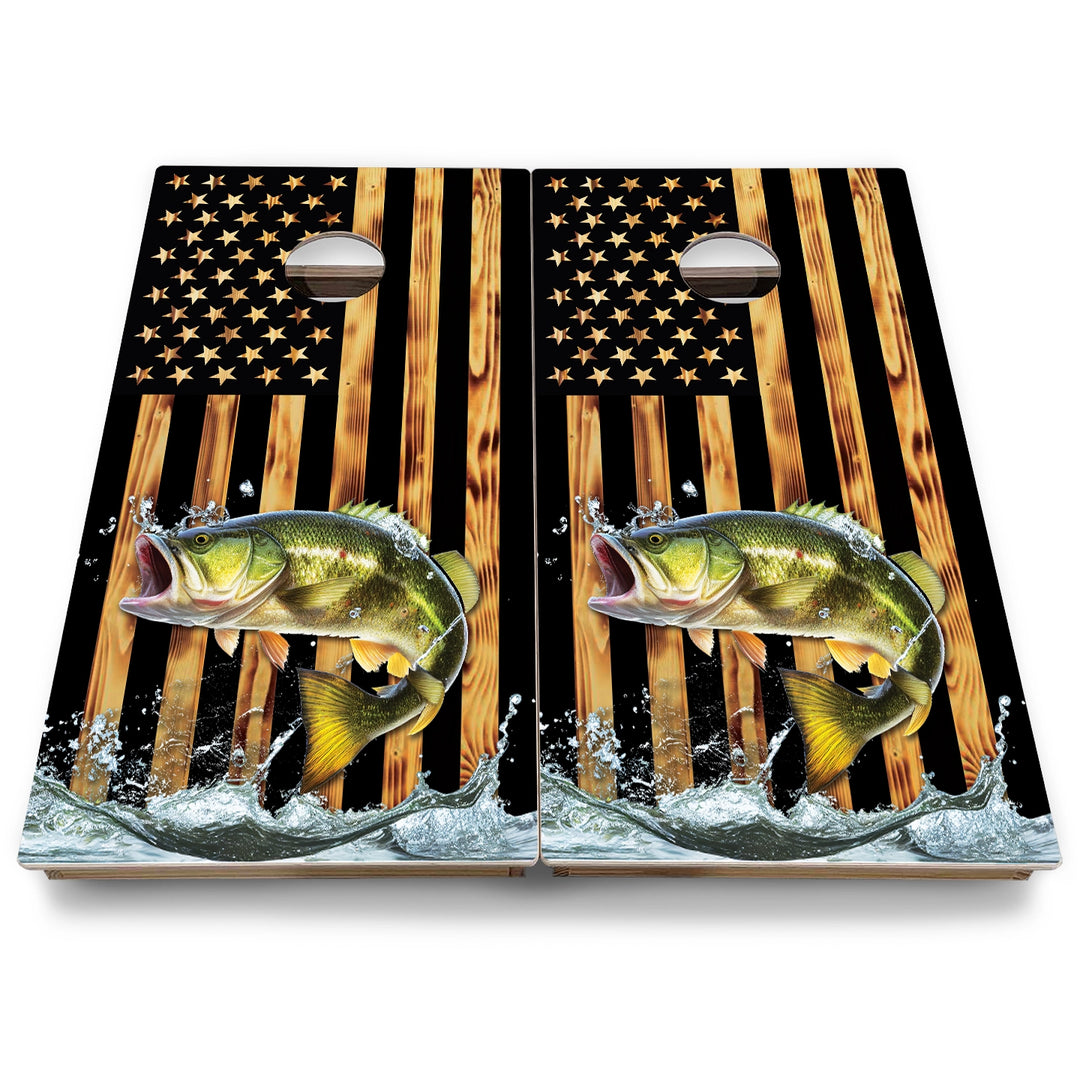 Colorful Deer & Fish Cornhole Boards - Backyard Series