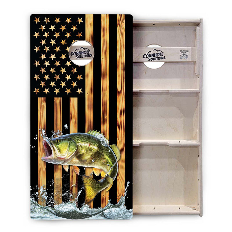 Colorful Deer/Fish Cornhole Bundle - 8 Bags, Carrying Case, Tote Bag Included