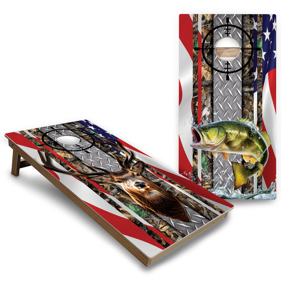 Hunting & Fishing Cornhole Boards - Backyard Series
