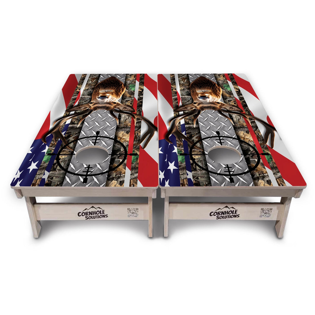 Scope Flag Deer & Fish Cornhole Boards – Tournament Series