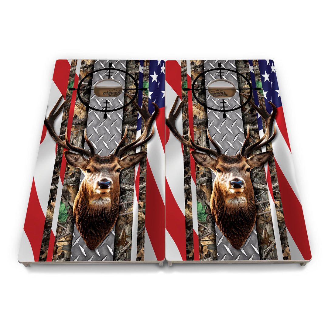 Scope Flag Deer & Fish Cornhole Boards – Tournament Series