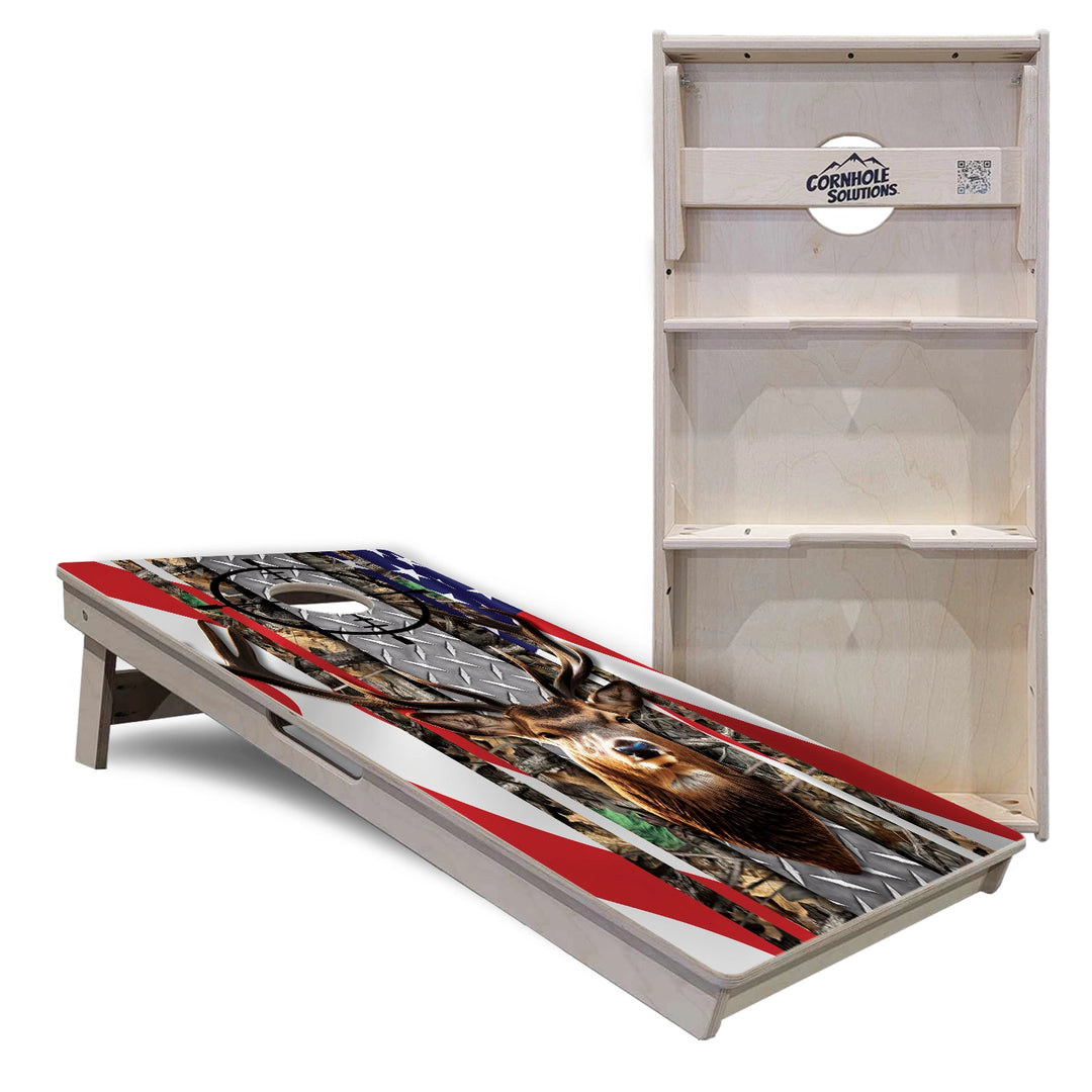 Scope Flag Deer & Fish Cornhole Boards – Tournament Series