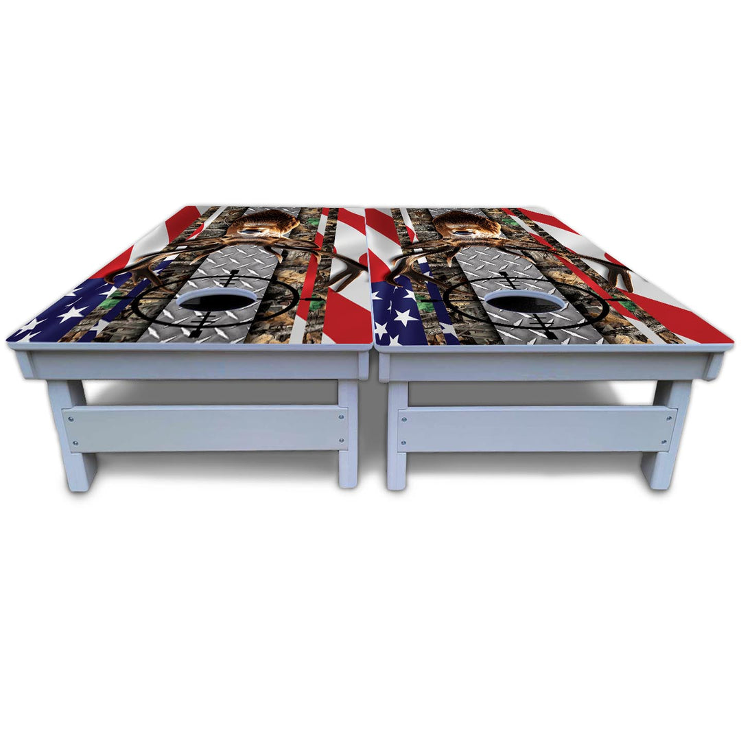Scope Deer & Fish Cornhole Boards - All Weather Series