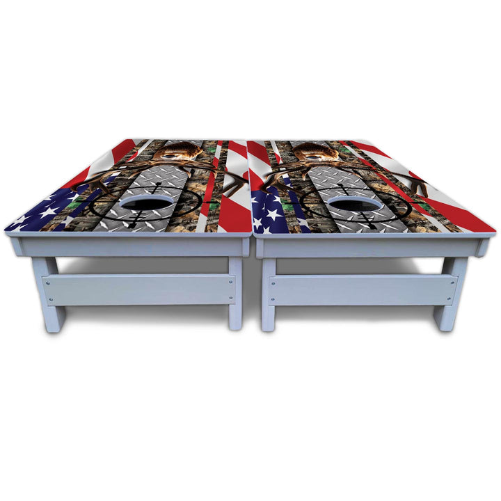 Scope Deer & Fish Cornhole Boards - All Weather Series
