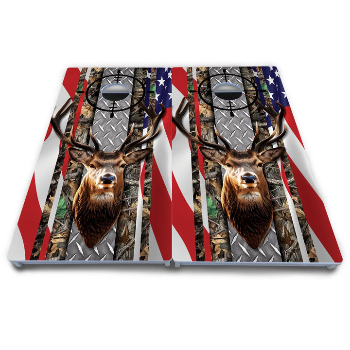 Scope Deer & Fish Cornhole Boards - All Weather Series