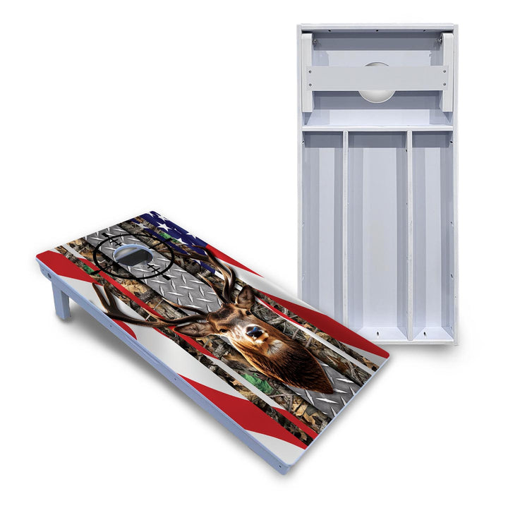 Scope Deer & Fish Cornhole Boards - All Weather Series