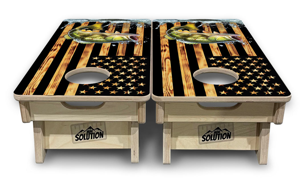 Colorful Deer & Fish - Mini or Vacation Size Cornhole Boards
