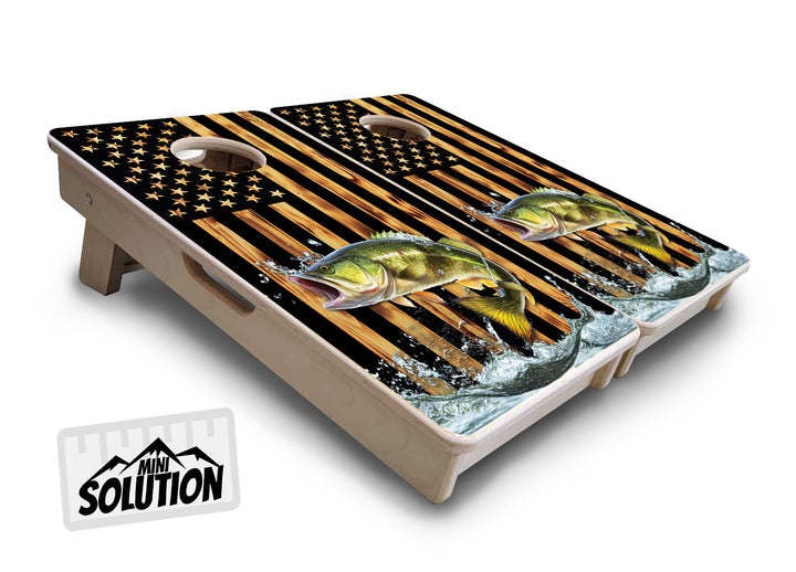 Colorful Deer & Fish - Mini or Vacation Size Cornhole Boards