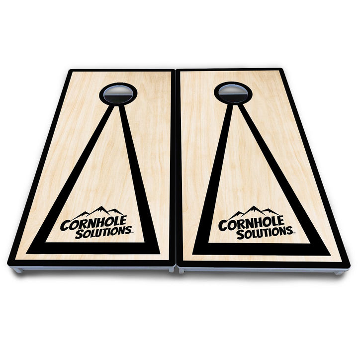 Red/Black Hole Ring Cornhole Boards - All Weather Series