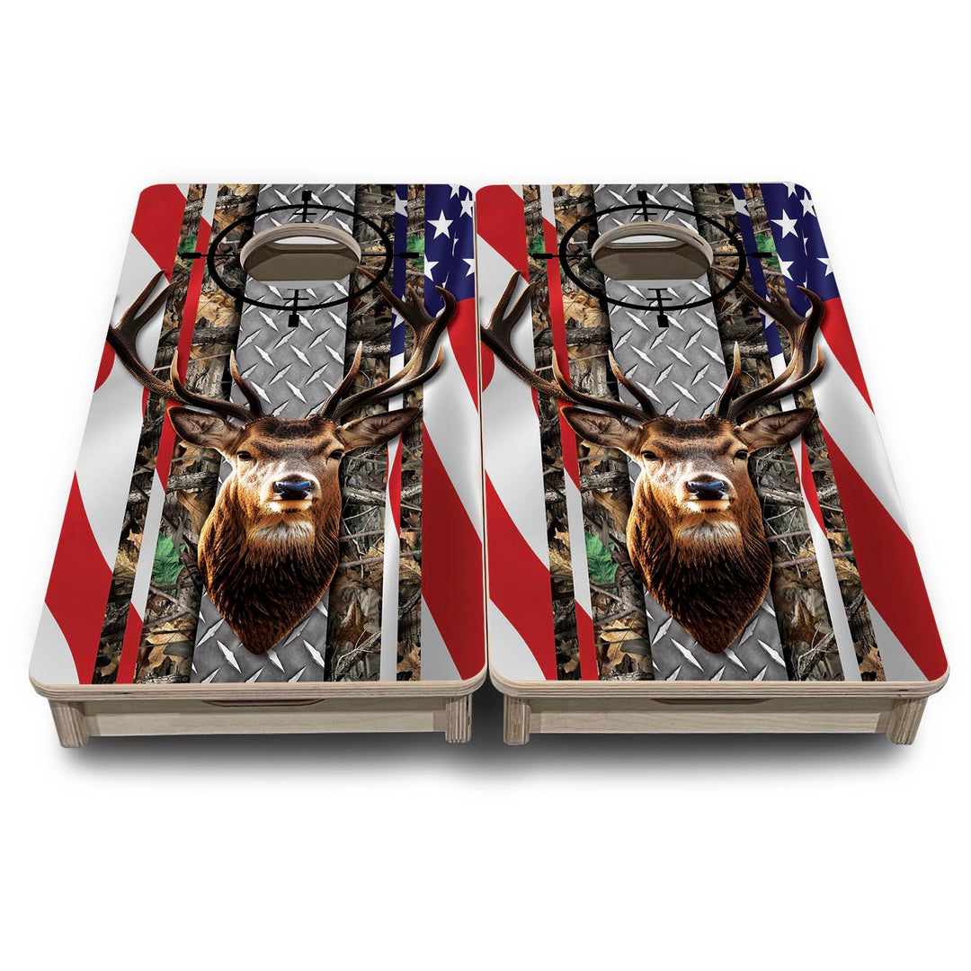 Scope Deer Flag - Mini or Vacation Size Cornhole Boards