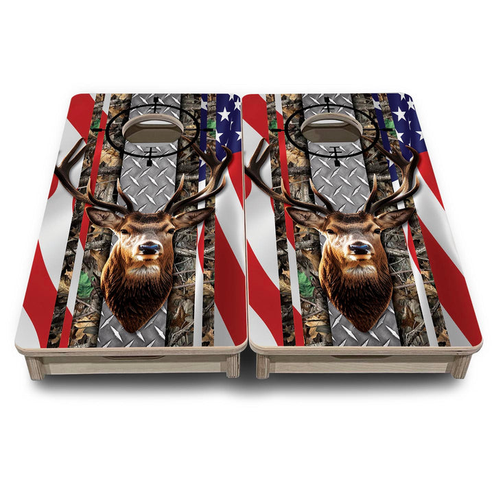 Scope Deer Flag - Mini or Vacation Size Cornhole Boards