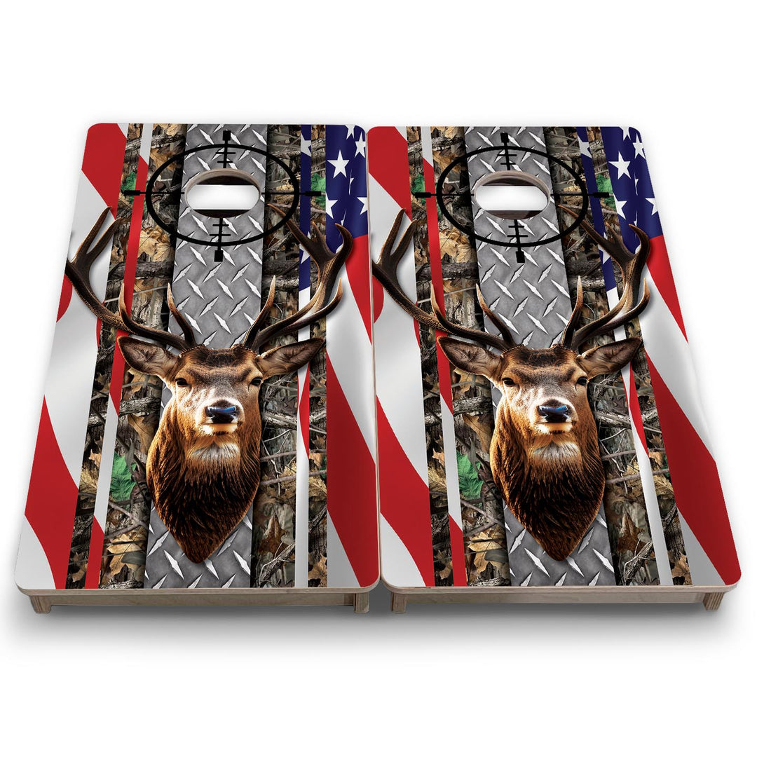 Scope Deer Flag - Mini or Vacation Size Cornhole Boards
