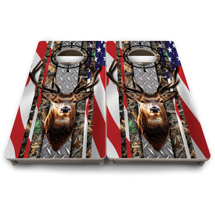 Scope Deer Flag - Mini or Vacation Size Cornhole Boards
