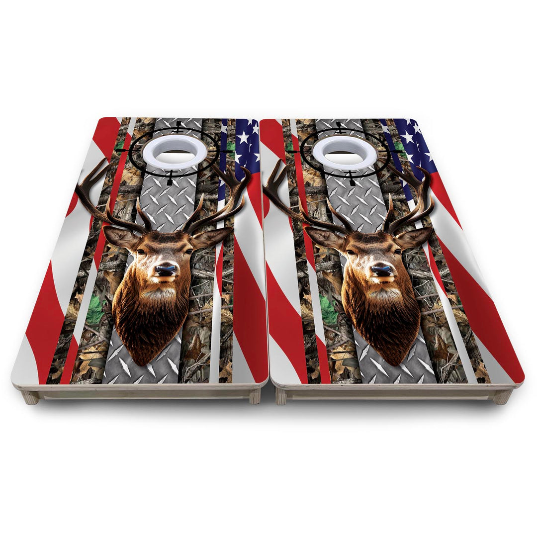Scope Deer Flag - Mini or Vacation Size Cornhole Boards
