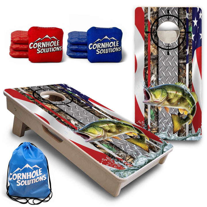 Scope Fish Flag - Mini or Vacation Size Cornhole Boards