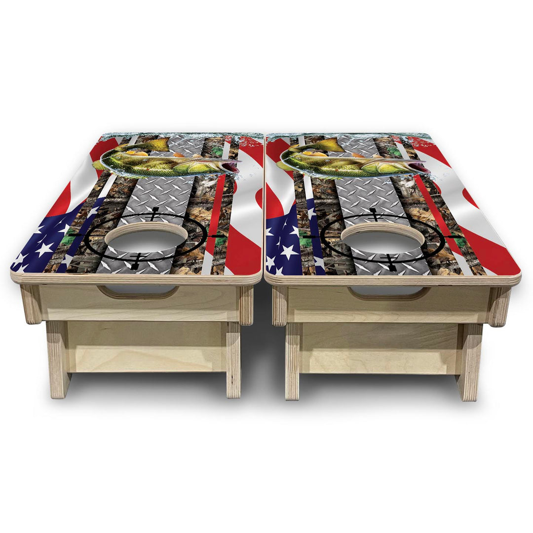 Scope Fish Flag - Mini or Vacation Size Cornhole Boards