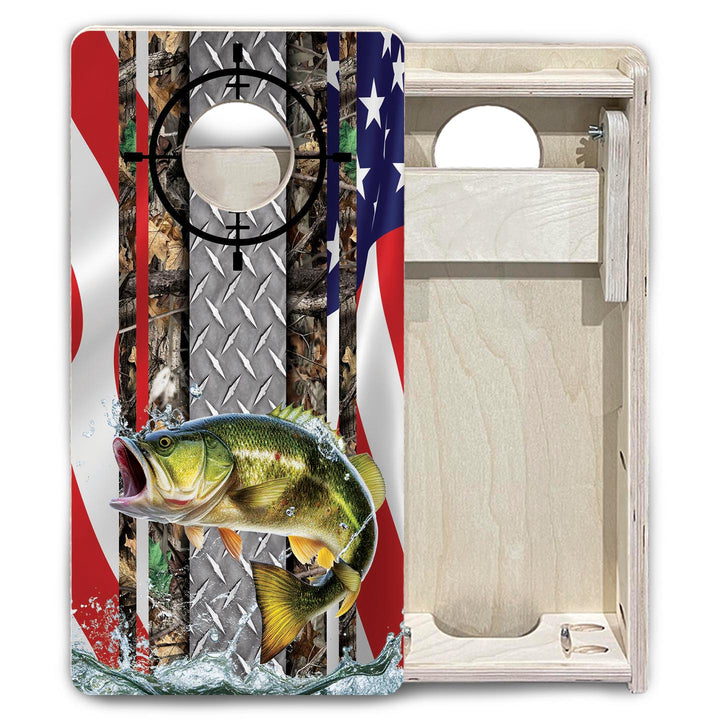 Scope Fish Flag - Mini or Vacation Size Cornhole Boards